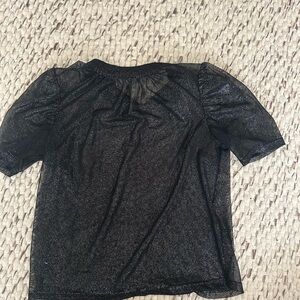 H&M Black Sheer Blouse